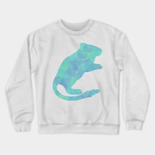 Teal watercolour gerbil Crewneck Sweatshirt